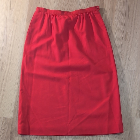 Pendleton Red Midi Pencil Skirt for Work - Picture 10 of 10